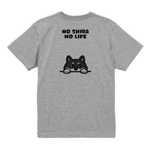 【Tシャツ】何か気になる柴犬_黒柴(wakat) 5.6oz Cotton:100%