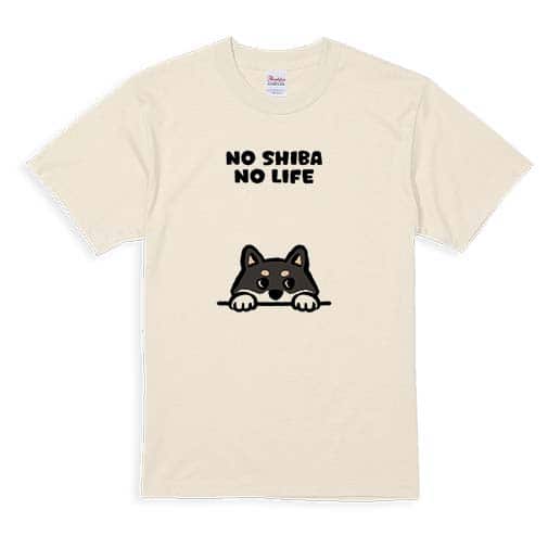 【Tシャツ】何か気になる柴犬_黒柴(wakat) 5.6oz Cotton:100%