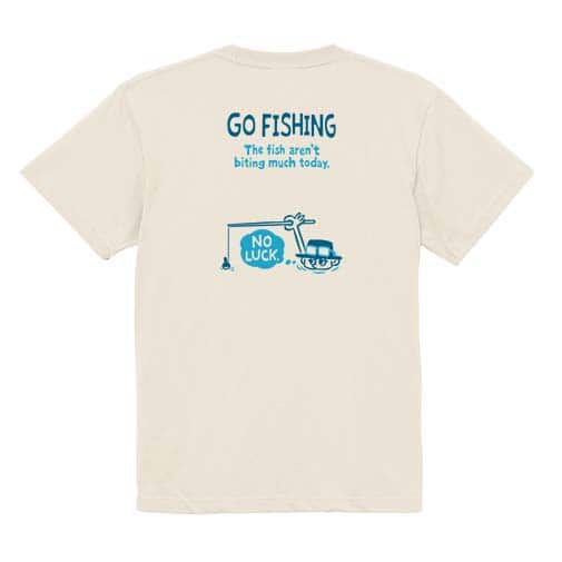 【Tシャツ】【釣りざんまい】ユニークな釣り_ブルー  5.6oz Cotton:100%