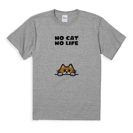 【Tシャツ】何か気になる茶トラ猫(wakat) 5.6oz Cotton:100%