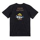 【Tシャツ】【釣りざんまい】サケを釣るクマさん  5.6oz Cotton:100%
