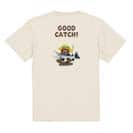 【Tシャツ】【釣りざんまい】サケを釣るクマさん  5.6oz Cotton:100%