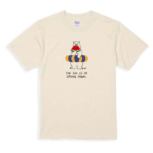 【Tシャツ】シロクマさんの夏(wakat) 5.6oz Cotton:100%
