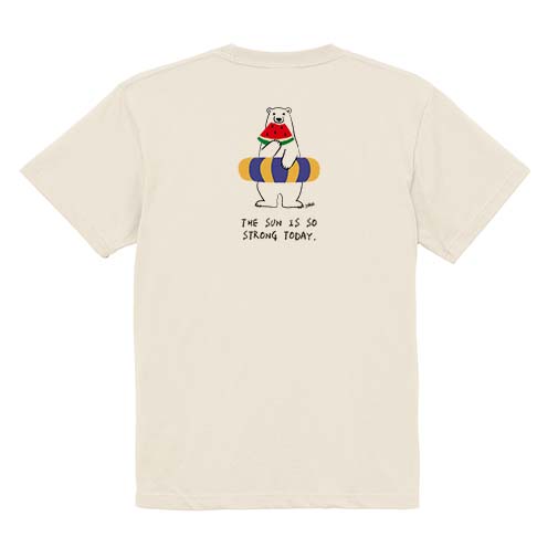 【Tシャツ】シロクマさんの夏(wakat) 5.6oz Cotton:100%