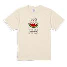 【Tシャツ】シロクマさんスイカウマー(wakat) 5.6oz Cotton:100%