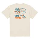 【Tシャツ】【釣りざんまい】釣り人と魚の遭遇_NB  5.6oz Cotton:100%