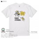 【Tシャツ】【釣りざんまい】釣り人と魚の遭遇_DG  5.6oz Cotton:100%