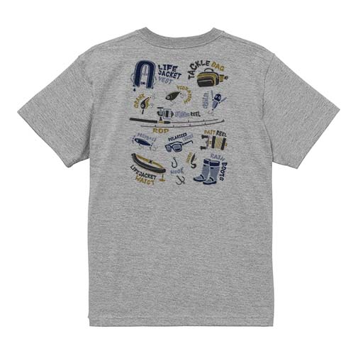 【Tシャツ】【釣りざんまい】PACK LIGHT, GO FISH.  5.6oz Cotton:100%