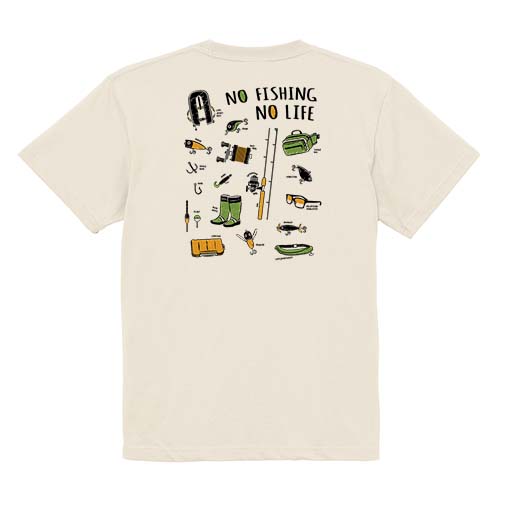 【Tシャツ】【釣りざんまい】釣りに行く準備_ハイデザイン  5.6oz Cotton:100%