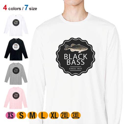 【長袖Tシャツ】ブラックバスの歴史 5.6oz Cotton:100%