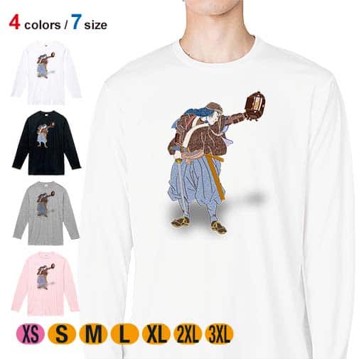 【長袖Tシャツ】浮世絵　武者絵 5.6oz Cotton:100%