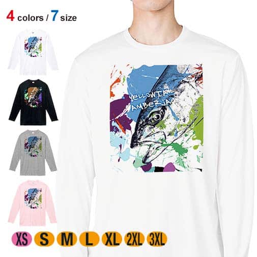 【長袖Tシャツ】ヒラマサ ペンキペイント 5.6oz Cotton:100%