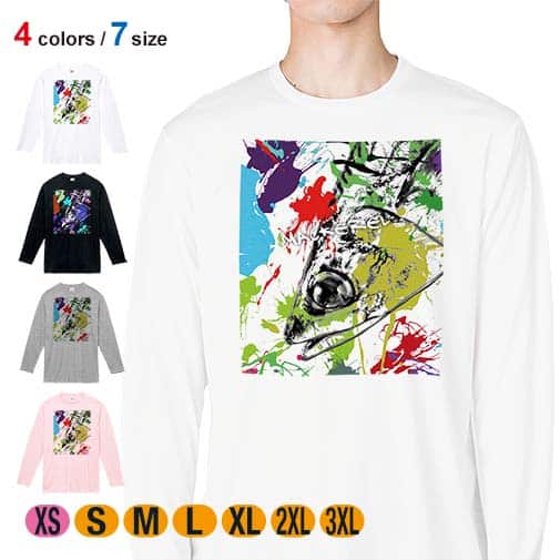 【長袖Tシャツ】マサバ ペンキペイント 5.6oz Cotton:100%