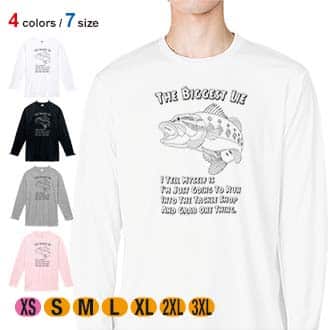 【長袖Tシャツ】釣具店に行くための大嘘 5.6oz Cotton:100%