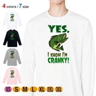 【長袖Tシャツ】クランキー・バス　落書き風 5.6oz Cotton:100%