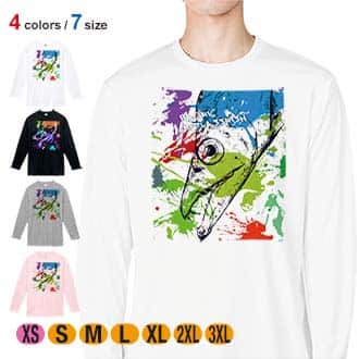 【長袖Tシャツ】タチウオ　ペンキペイント 5.6oz Cotton:100%