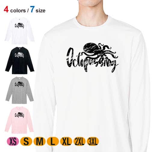 【長袖Tシャツ】【釣りざんまい】オクトパッシングゲーム 5.6oz Cotton:100%
