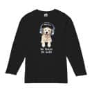 【長袖Tシャツ】レトリバーだってNo Music No Life 5.6oz Cotton:100%