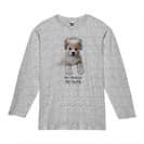 【長袖Tシャツ】コーギーだってNo Music No Life 5.6oz Cotton:100%