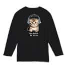 【長袖Tシャツ】スコティシュだってNo Music No Life 5.6oz Cotton:100%