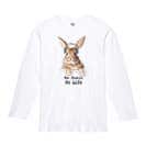 【長袖Tシャツ】ウサギだってNo Music No Life 5.6oz Cotton:100%