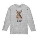 【長袖Tシャツ】ウサギだってNo Music No Life 5.6oz Cotton:100%