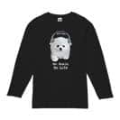 【長袖Tシャツ】ポメラニアンだってNo Music No Life 5.6oz Cotton:100%