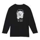 【長袖Tシャツ】ポメラニアンだってNo Music No Life 5.6oz Cotton:100%