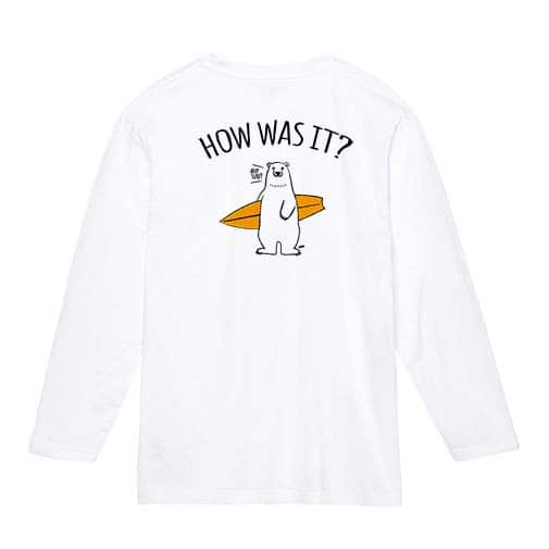 【長袖Tシャツ】波乗りシロクマさん(wakat) 5.6oz Cotton:100%