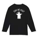 【長袖Tシャツ】シロクマさんのハグアピール(wakat) 5.6oz Cotton:100%