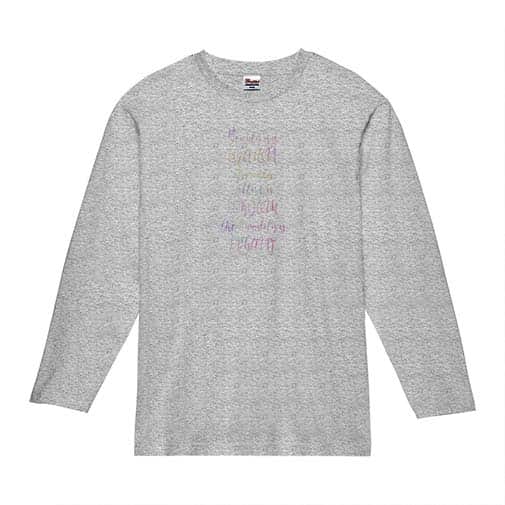 【長袖Tシャツ】英字格言 ココ・シャネルの名言 5.6oz Cotton:100%