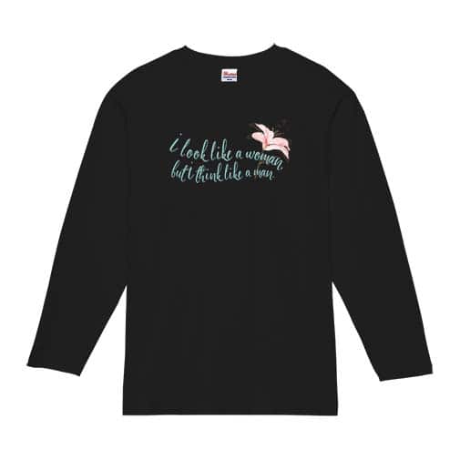 【長袖Tシャツ】英字格言 ドリー・パートンの名言 5.6oz Cotton:100%