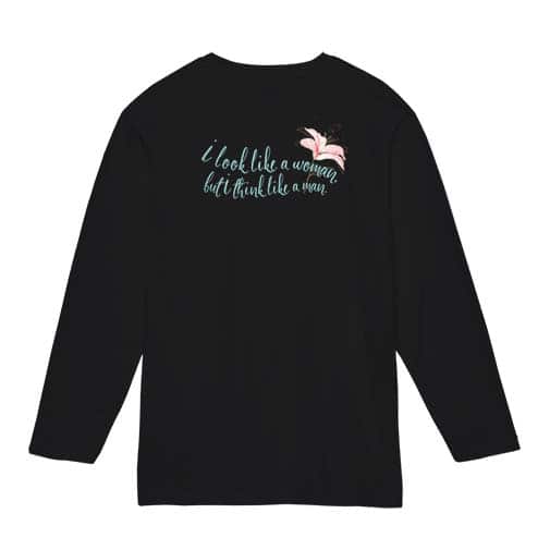 【長袖Tシャツ】英字格言 ドリー・パートンの名言 5.6oz Cotton:100%