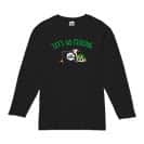 【長袖Tシャツ】【釣りざんまい】ユニークなアングラー 5.6oz Cotton:100%