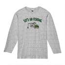 【長袖Tシャツ】【釣りざんまい】ユニークなアングラー 5.6oz Cotton:100%