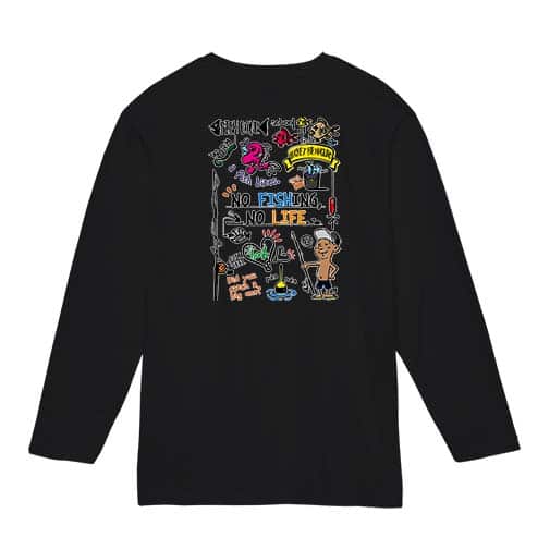 【長袖Tシャツ】【釣りざんまい】釣りが好きなんです_カラフル 5.6oz Cotton:100%