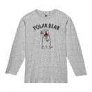 【長袖Tシャツ】シロクマさんとスイカ(wakat) 5.6oz Cotton:100%