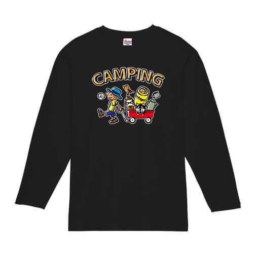 【長袖Tシャツ】【釣りざんまい】キャンピング 5.6oz Cotton:100%
