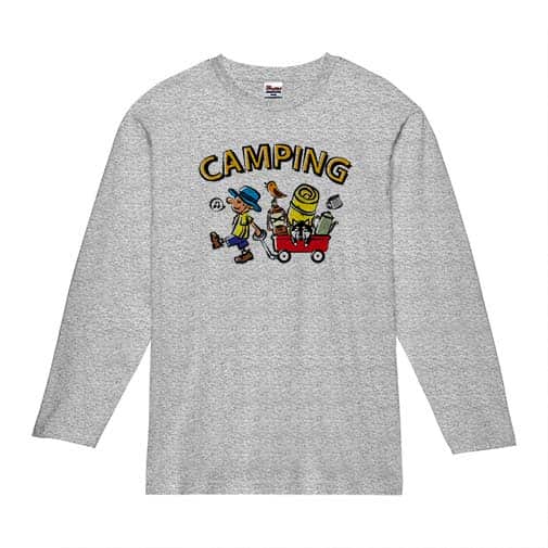 【長袖Tシャツ】【釣りざんまい】キャンピング 5.6oz Cotton:100%