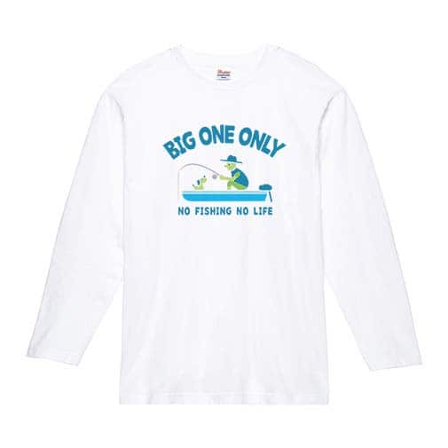 【長袖Tシャツ】【釣りざんまい】愛犬とボートフィッシング_カラフル 5.6oz Cotton:100%
