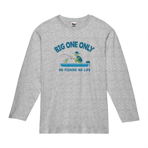 【長袖Tシャツ】【釣りざんまい】愛犬とボートフィッシング_カラフル 5.6oz Cotton:100%