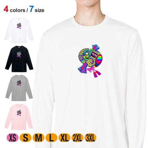 【彫姫】【長袖Tシャツ】達磨小槌七色 5.6oz Cotton:100%