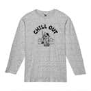 【長袖Tシャツ】【釣りざんまい】のんびり釣りしよう 5.6oz Cotton:100%