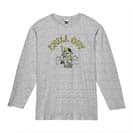 【長袖Tシャツ】【釣りざんまい】のんびり釣りしよう_レトロ 5.6oz Cotton:100%