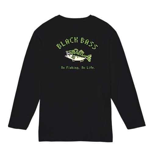 【長袖Tシャツ】【釣りざんまい】ブラックバス_カラフル 5.6oz Cotton:100%