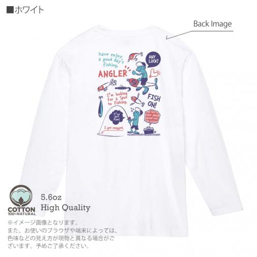 【長袖Tシャツ】【釣りざんまい】釣りに行きませんか?_レトロ 5.6oz Cotton:100%