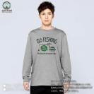 【長袖Tシャツ】【釣りざんまい】ユニークな釣りするアングラー_グリーン 5.6oz Cotton:100%