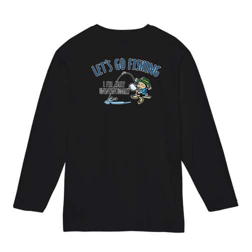 【長袖Tシャツ】【釣りざんまい】レッツゴーフィッシング ウトウトアングラー_カラフル 5.6oz Cotton:100%