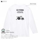 【長袖Tシャツ】【釣りざんまい】ユニークな釣り_ブラック  5.6oz Cotton:100%