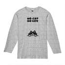 【長袖Tシャツ】何か気になるハチワレ猫(wakat) 5.6oz Cotton:100%